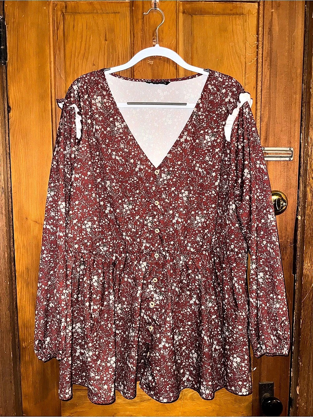 Bloomchic Floral Babydoll Top with Ruffles